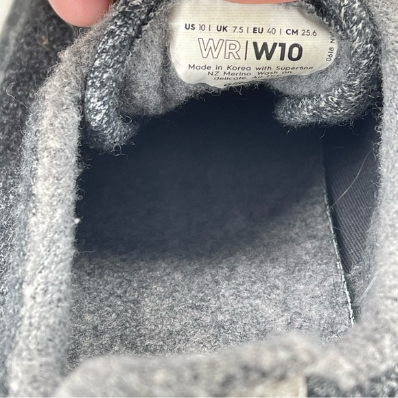 Allbirds Womens Size 10 Heather Gray The Wool Runners Lace Up Sneakers - Picture 7 of 9